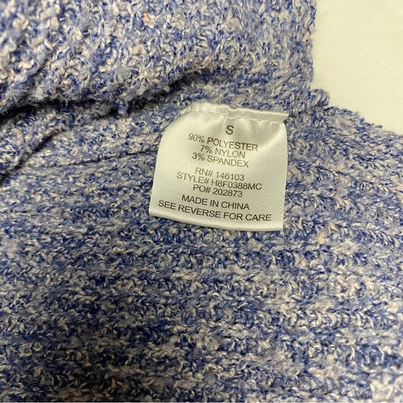 Hippie Rose Marled Striped Long Sleeve Sweater Small Pink Blue Purple Gray NWOT - Picture 9 of 9